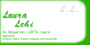 laura lehi business card